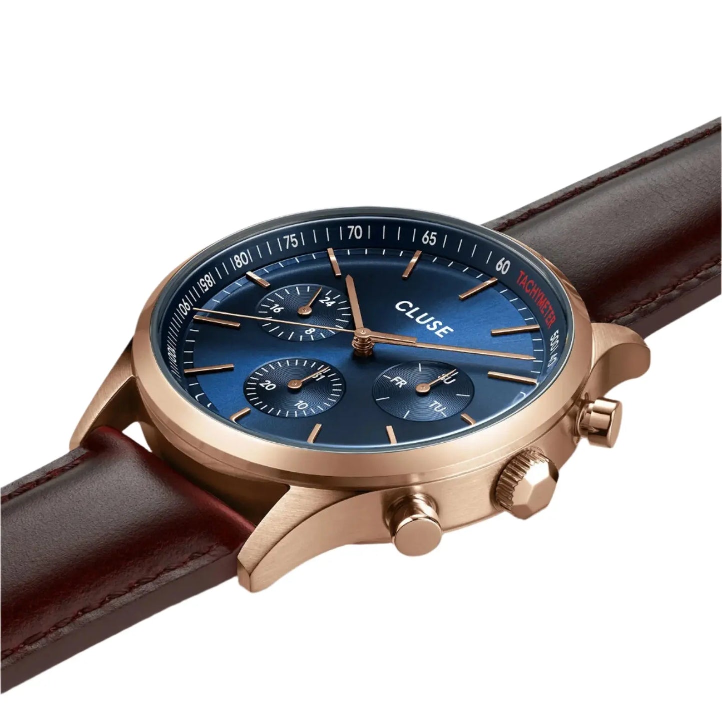 Cluse CW21009 Anthéor Multifunction Brown Leather Strap