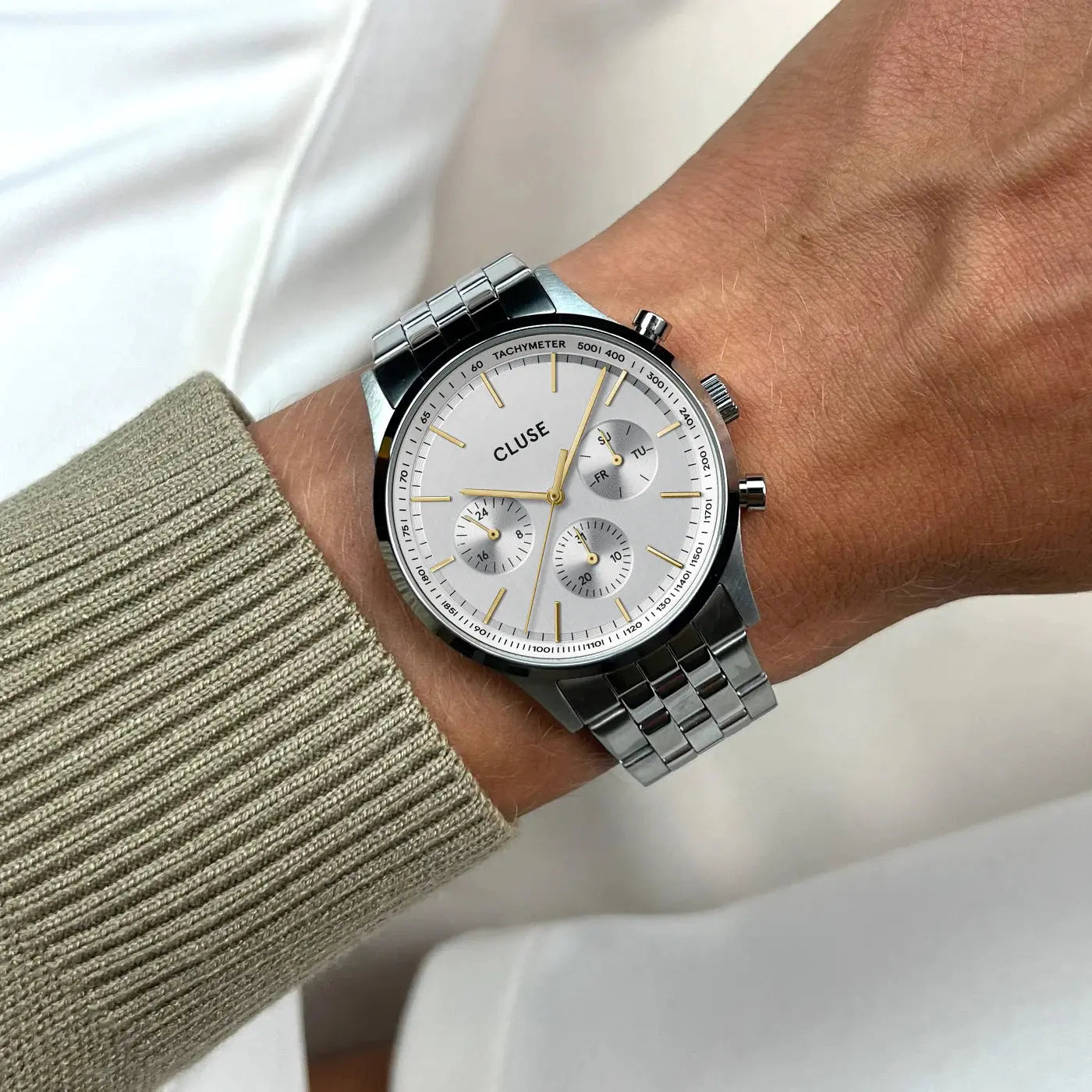 Cluse CW21010 Anthéor Multifunction Stainless Steel Bracelet