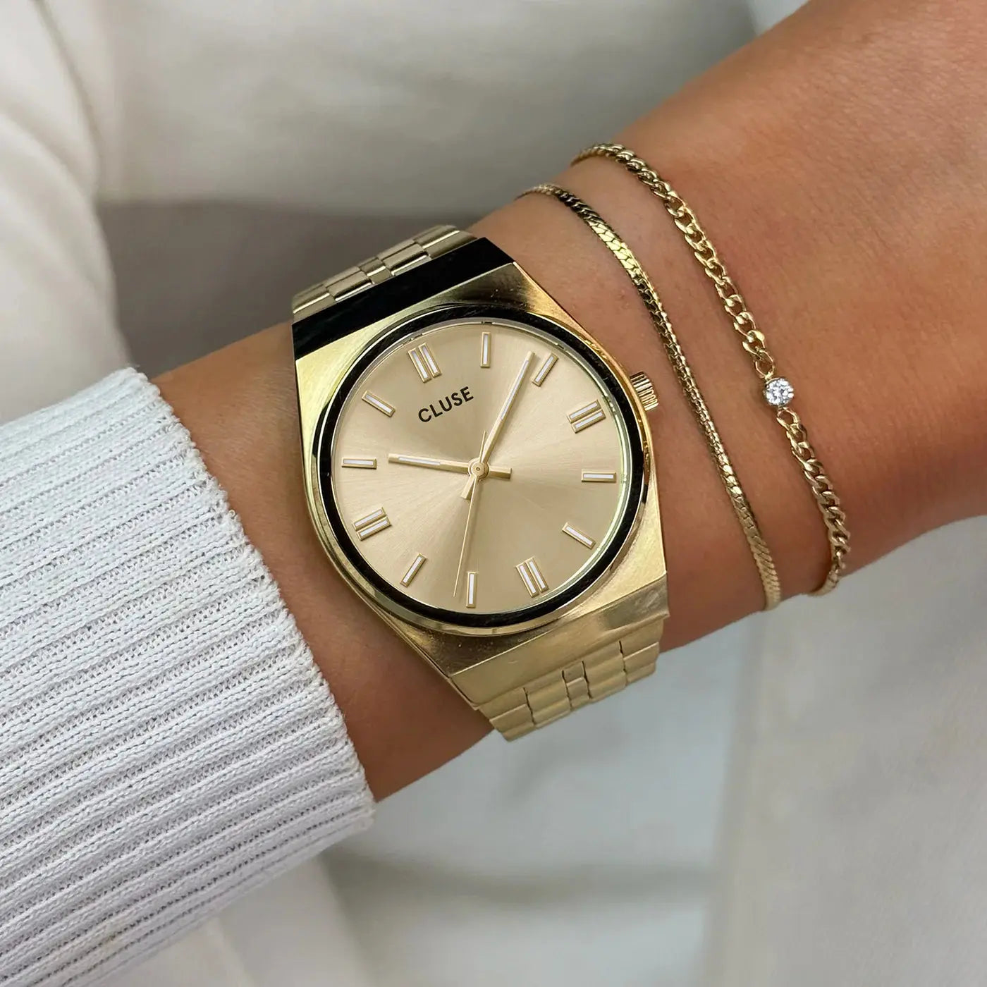 Cluse CW35104 Retro 70's Gold Stainless Steel Bracelet