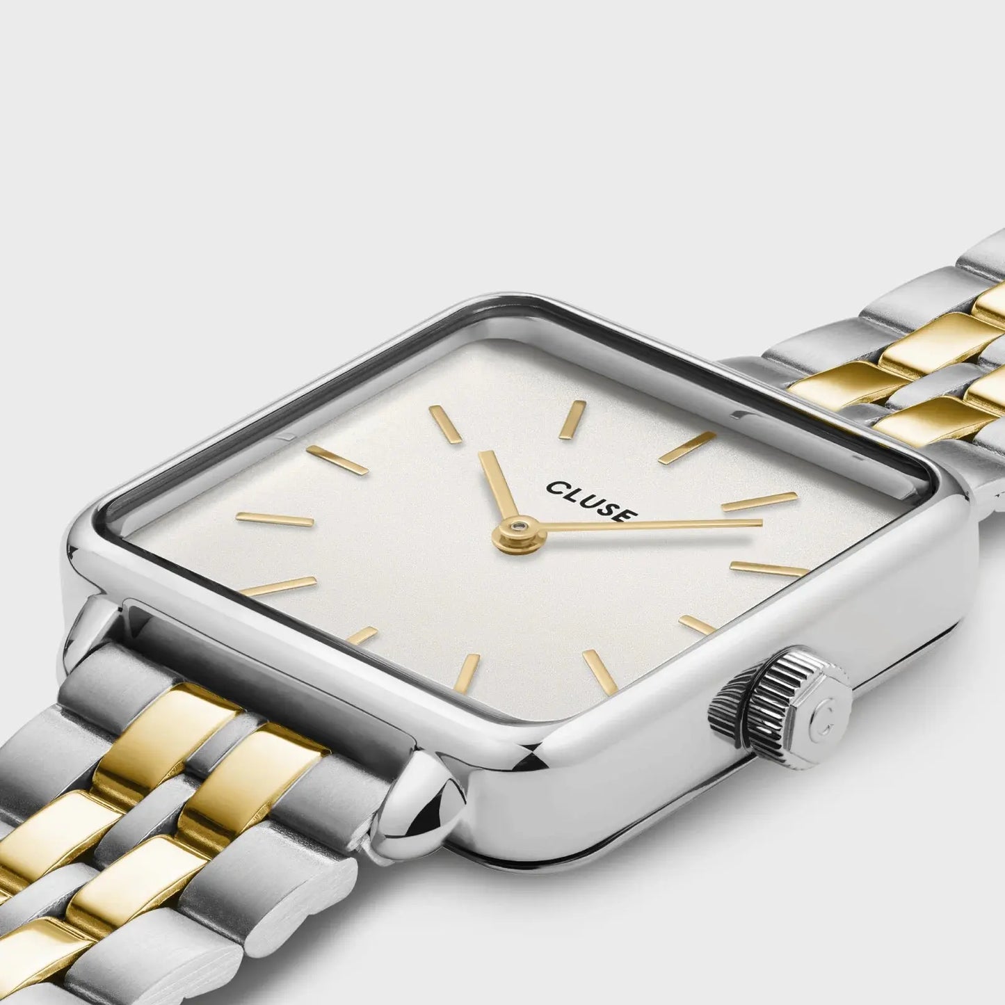 Cluse CG10326 La Tétragone Two Tone Stainless Steel Bracelet Gift Box