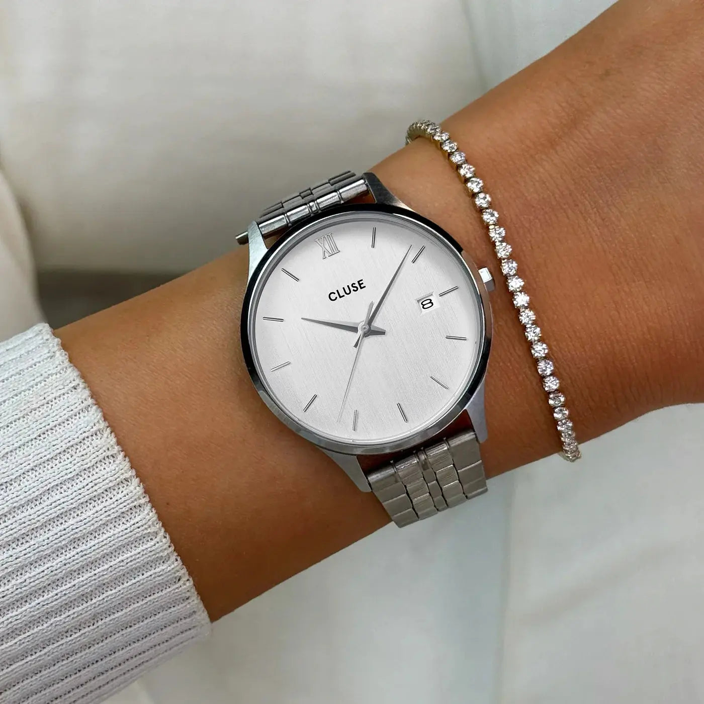 Cluse CW14303 Minuit Silver Stainless Steel Bracelet