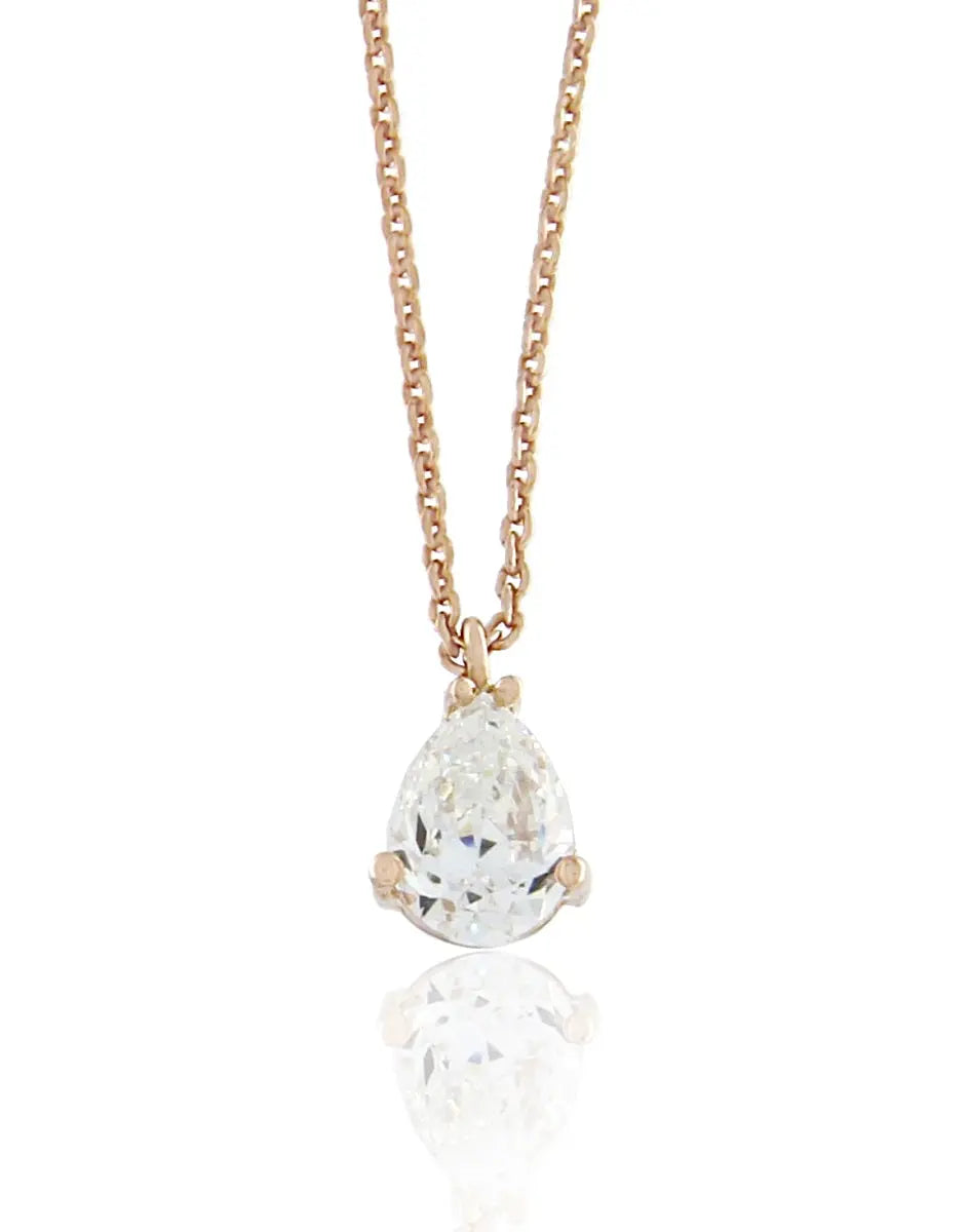 Facadoro PND-000470R Pearl Necklace K14 Rose Gold 0.6cm