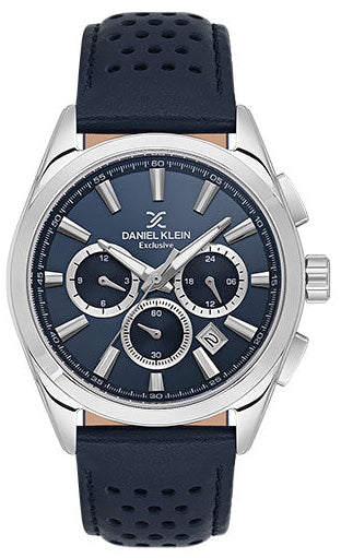 Daniel Klein DK.1.13809-3 Chronograph Blue Leather Strap