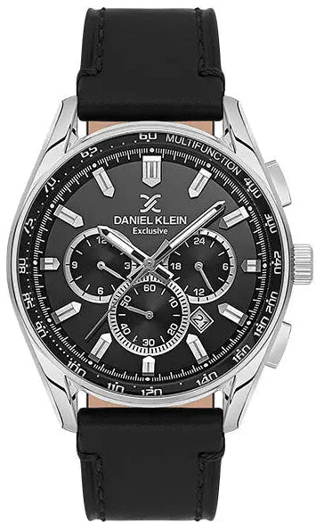 Daniel Klein DK.1.13902-1 Chronograph Black Leather Strap