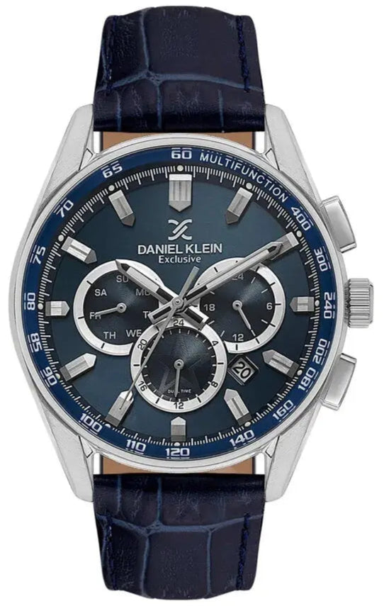 Daniel Klein DK.1.14002-2 Multifunction Blue Leather Strap