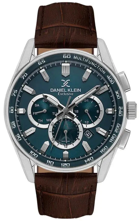 Daniel Klein DK.1.14002-3 Multifunction Brown Leather Strap