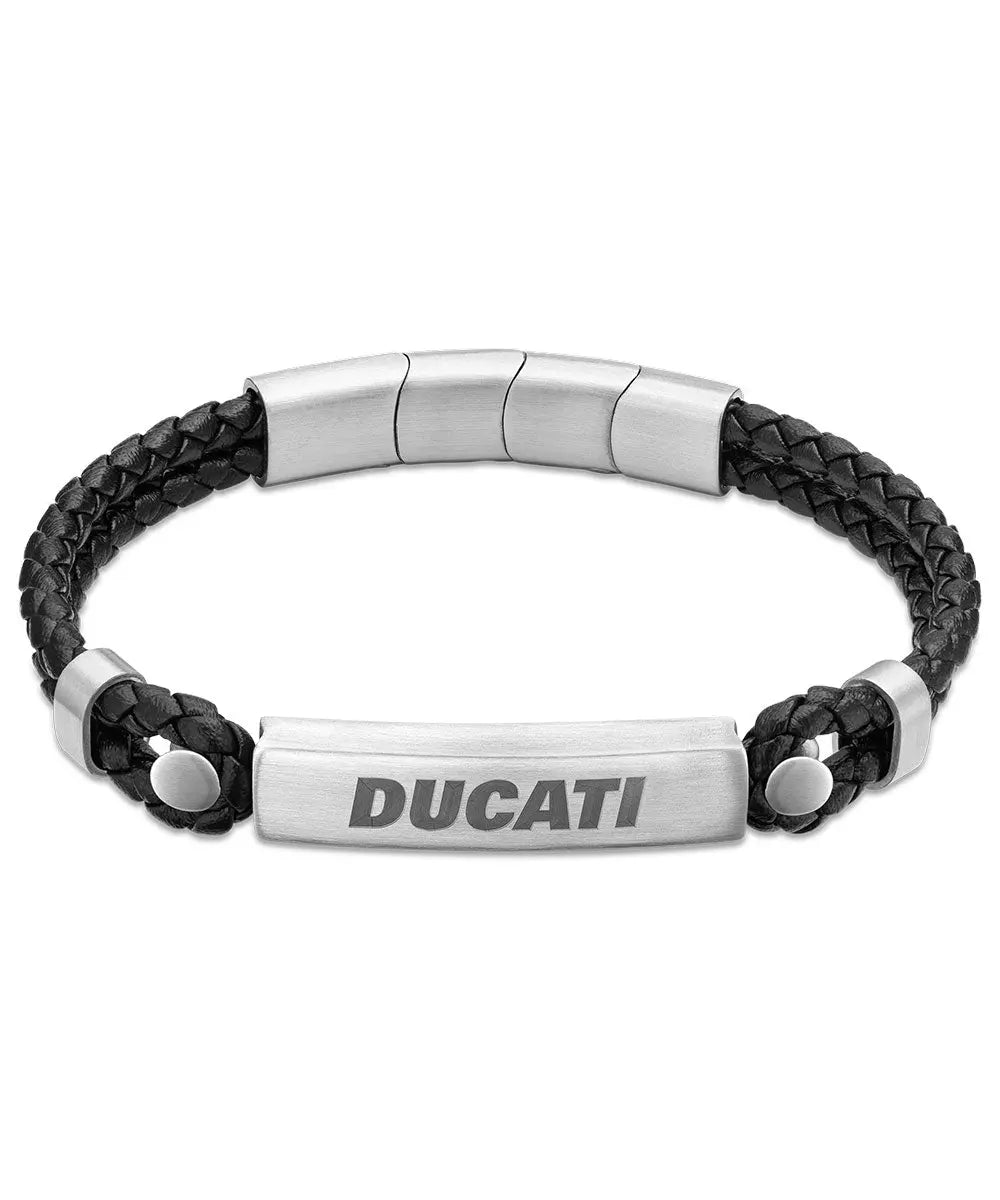 Ducati DTAGB0003601 Trionfo Ανδρικό Βραχιόλι Από Δέρμα και Ατσάλι