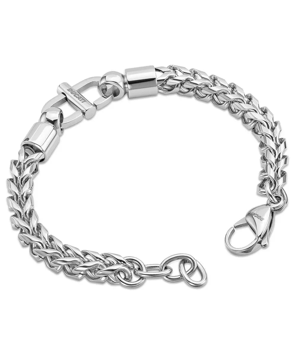 Cerruti CIAGB0000303 Duas Men's Leather and Steel Bracelet
