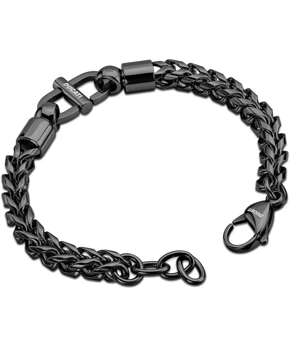 Cerruti CIAGB0000303 Duas Men's Leather and Steel Bracelet