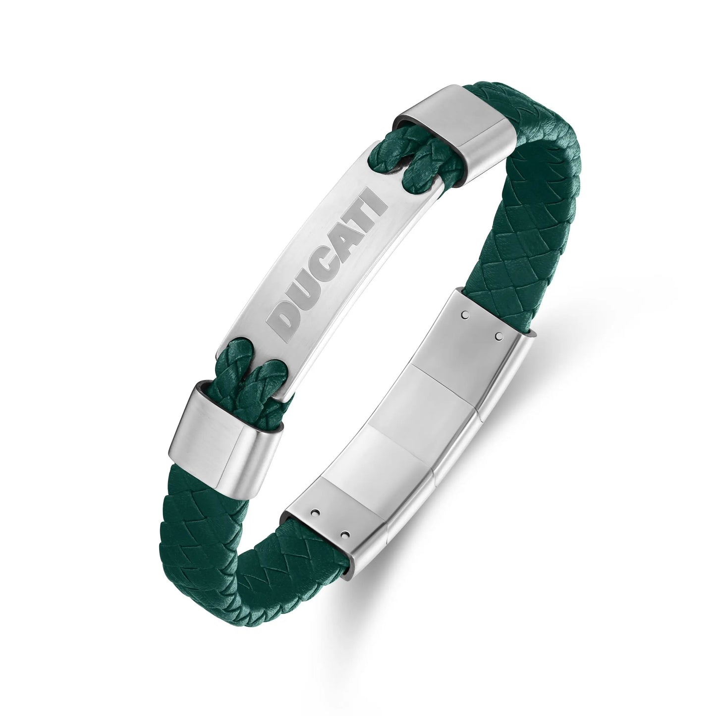 Cerruti CIAGB0000303 Duas Men's Leather and Steel Bracelet