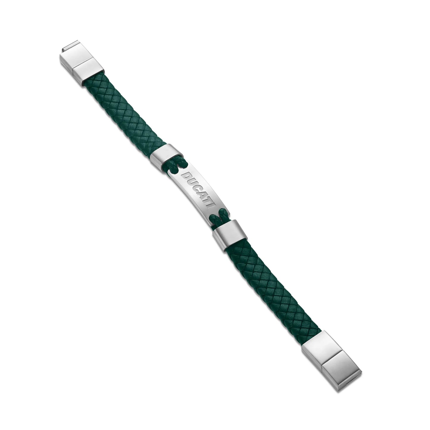 Cerruti CIAGB0000303 Duas Men's Leather and Steel Bracelet