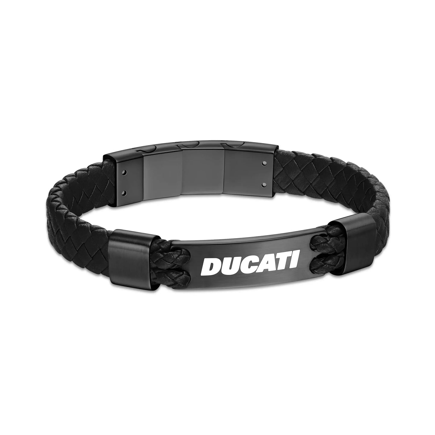 Cerruti CIAGB0000303 Duas Men's Leather and Steel Bracelet