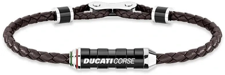 Ducati DTAGB2137209 Dinamica Ανδρικό Βραχιόλι Από Ατσάλι και Δέρμα