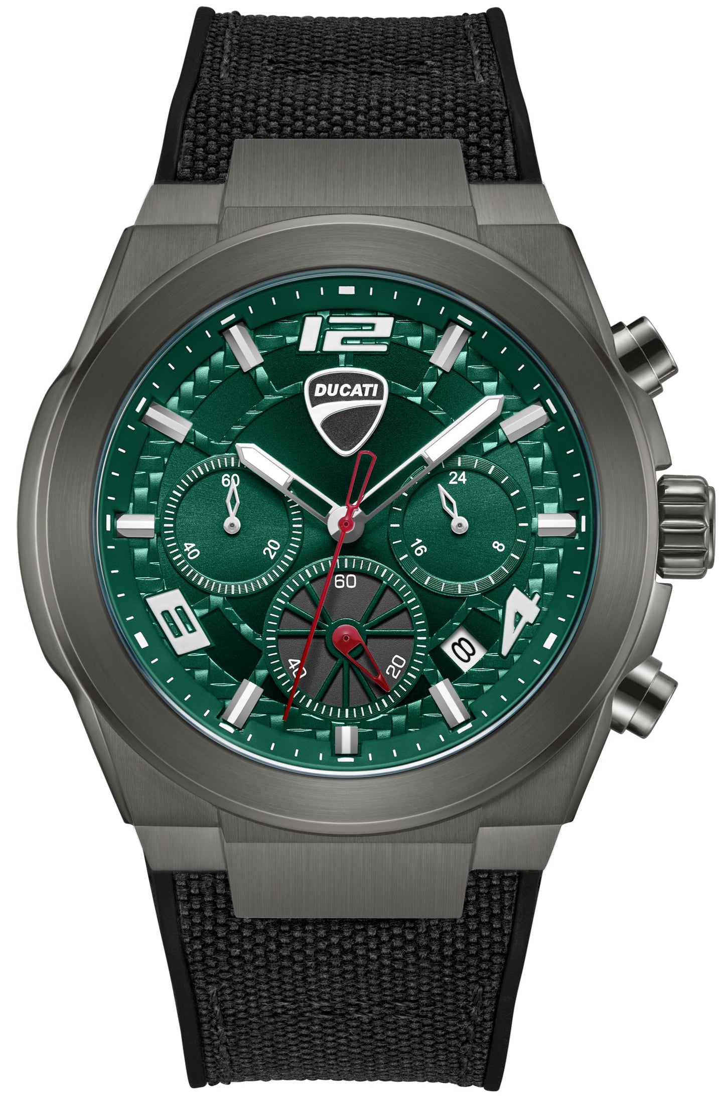 Ducati DTWGC0002001 DT014 Chronograph Black Leather Strap