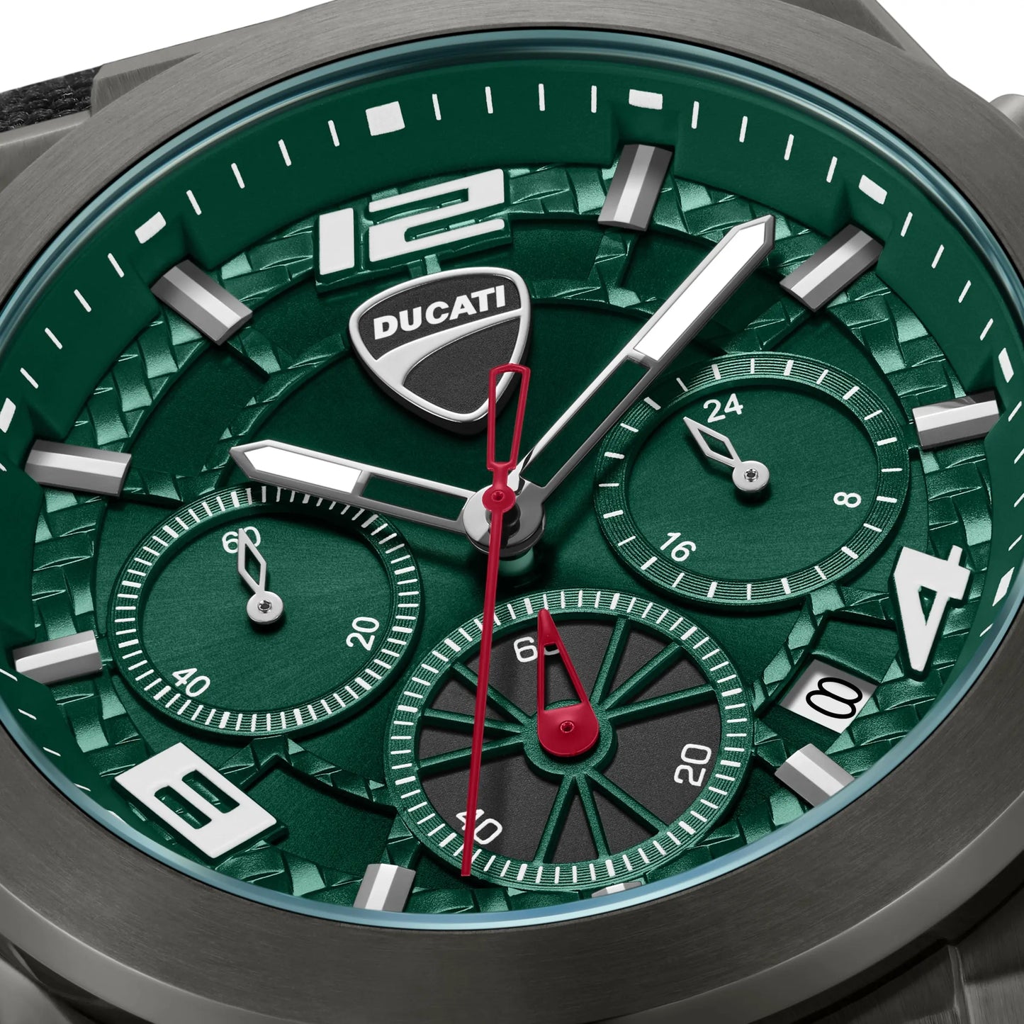Ducati DTWGC0002001 DT014 Chronograph Black Leather Strap