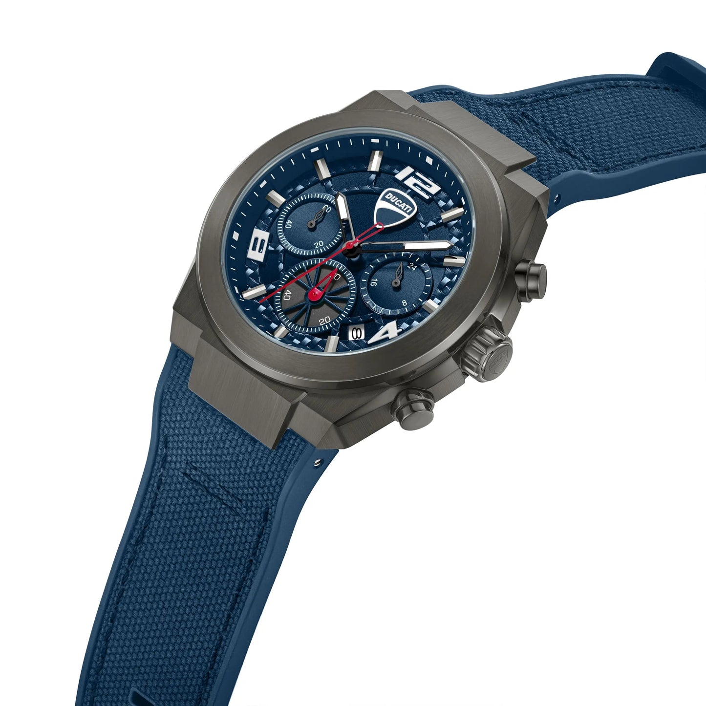 Ducati DTWGC0002002 DT014 Chronograph Blue Leather Strap