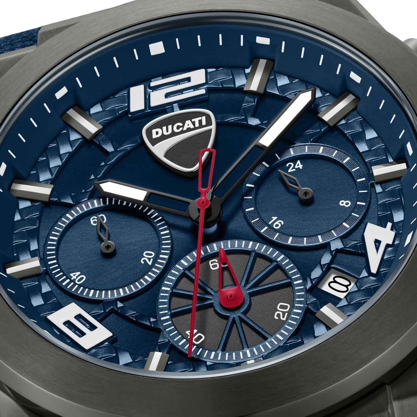 Ducati DTWGC0002002 DT014 Chronograph Blue Leather Strap