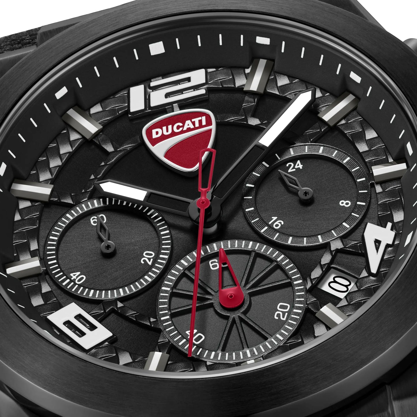 Ducati DTWGC0002003 DT014 Chronograph Black Leather Strap