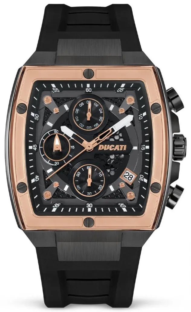 Ducati DTWGO0001301 DT008 Chronograph Black Silicon Strap