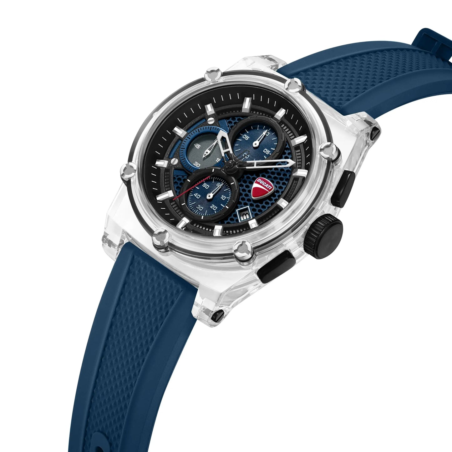 Ducati DTWGO0001602 DT010 Chronograph Blue Silicon Strap