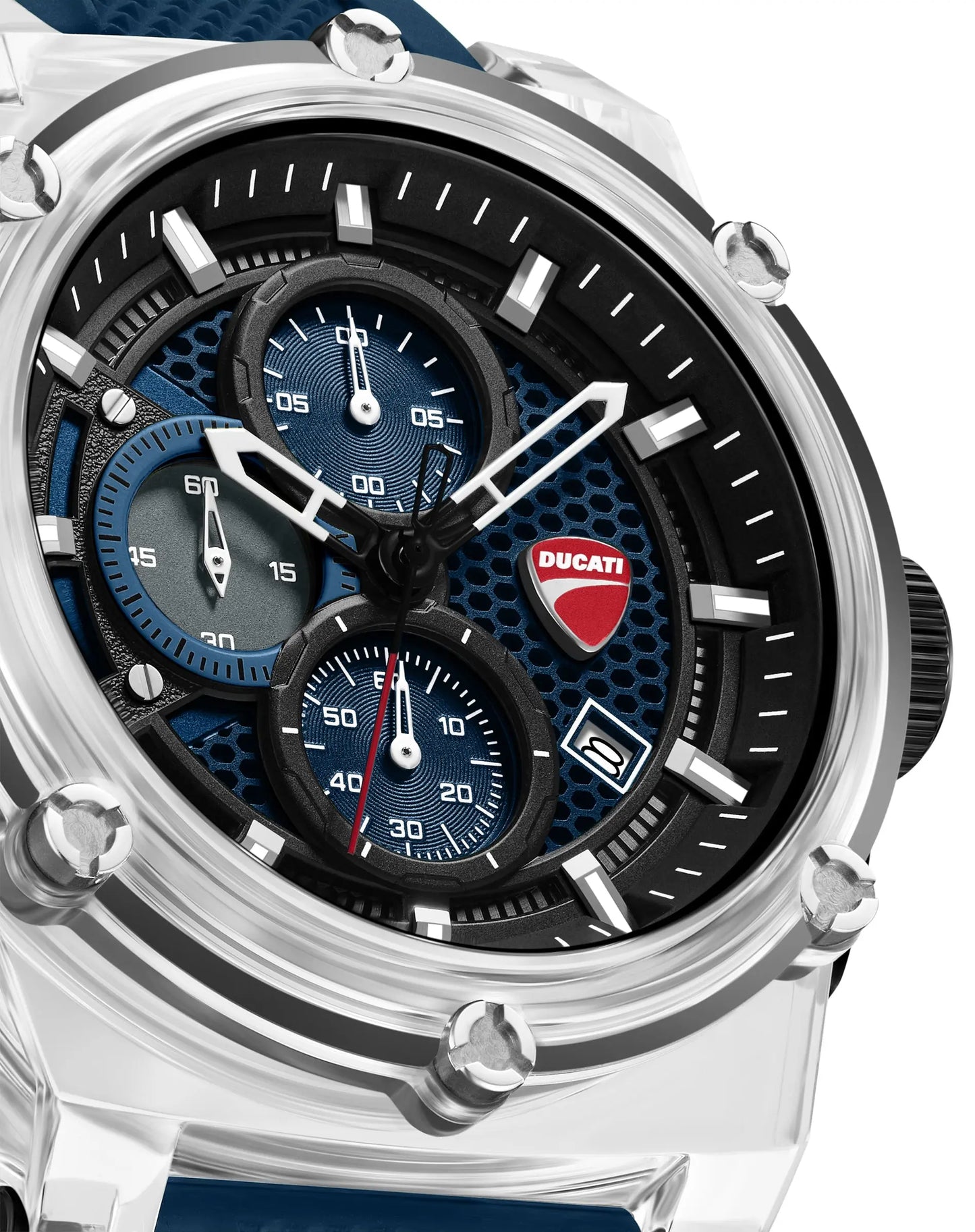 Ducati DTWGO0001602 DT010 Chronograph Blue Silicon Strap