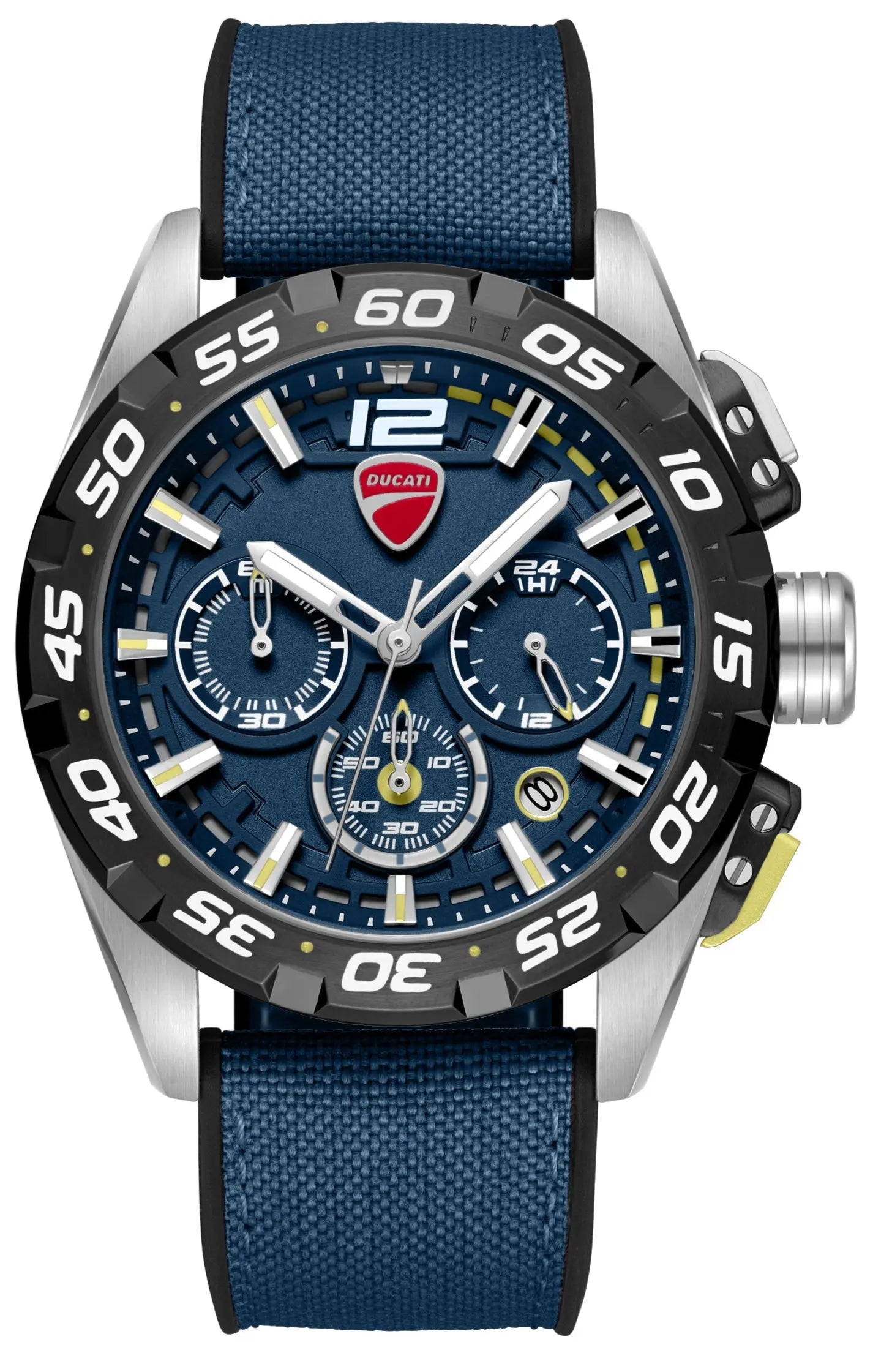Ducati DTWGI00001802 DT12 Chronograph Blue Fabric-Silicon Strap