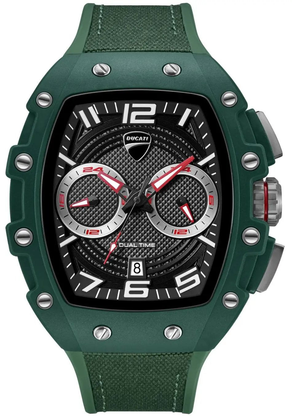 Ducati DTWGO0001904 DT13 Green Fabric-Silicon Strap Ducati