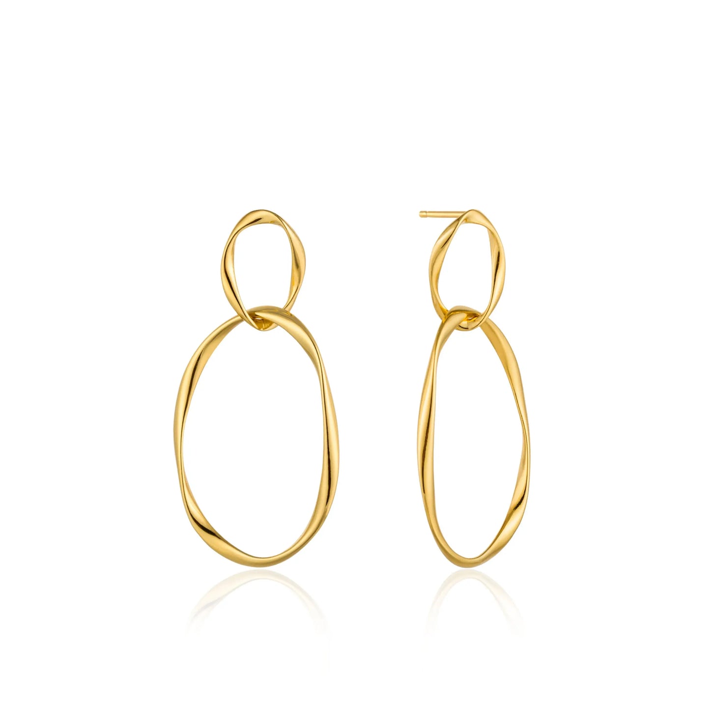 Ania Haie E015-02G Σκουλαρίκια Swirl Nexus από Επιχρυσωμένο Ασήμι