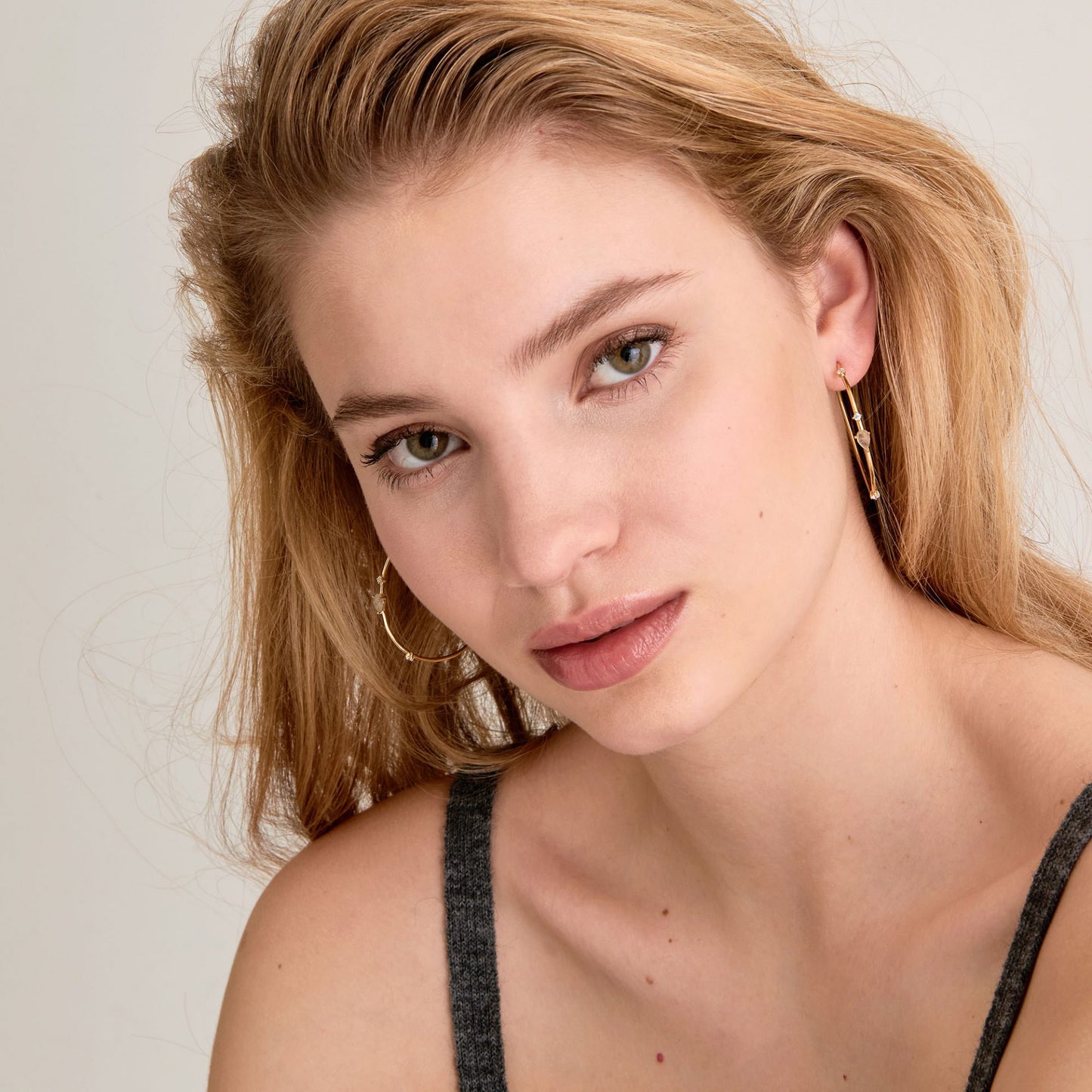 Ania Haie E026-01G Σκουλαρίκια Midnight Stud από Επιχρυσωμένο Ασήμι
