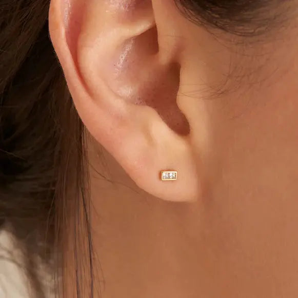 Ania Haie E037-02G Σκουλαρίκια Glam Mini Stud από Επιχρυσωμένο Ασήμι