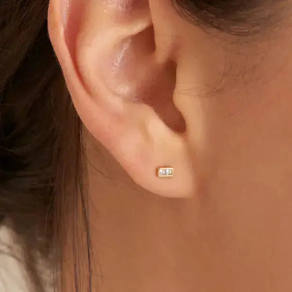 Ania Haie E037-02G Σκουλαρίκια Glam Mini Stud από Επιχρυσωμένο Ασήμι Ania Haie
