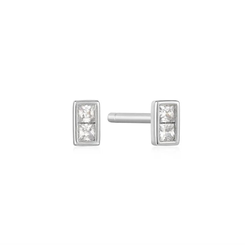 Ania Haie E037-02H Σκουλαρίκια Glam Mini Stud από Επιπλατινωμένο Ασήμι