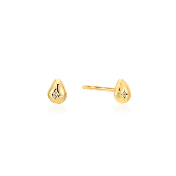 Ania Haie E043-05G Σκουλαρίκια Sparkle Stud από Επιχρυσωμένο Ασήμι