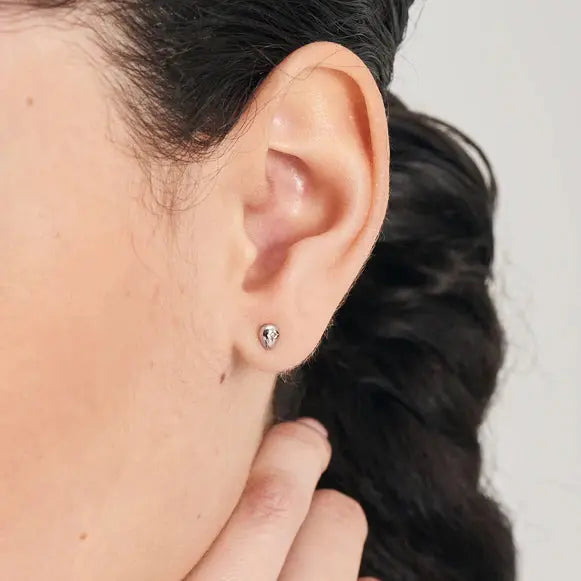 Ania Haie E043-05H Σκουλαρίκια Sparkle Stud από Επιπλατινωμένο Ασήμι