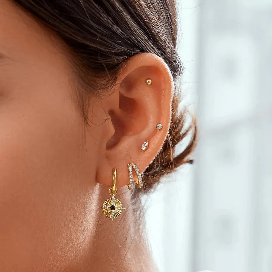 SC036-3M Butterfly Earrings in Gold Plated Silver