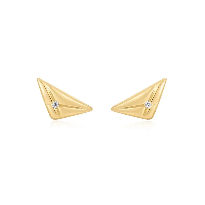 Ania Haie E059-05G Σκουλαρίκια Triangle Kiss από Επιχρυσωμένο Ασήμι