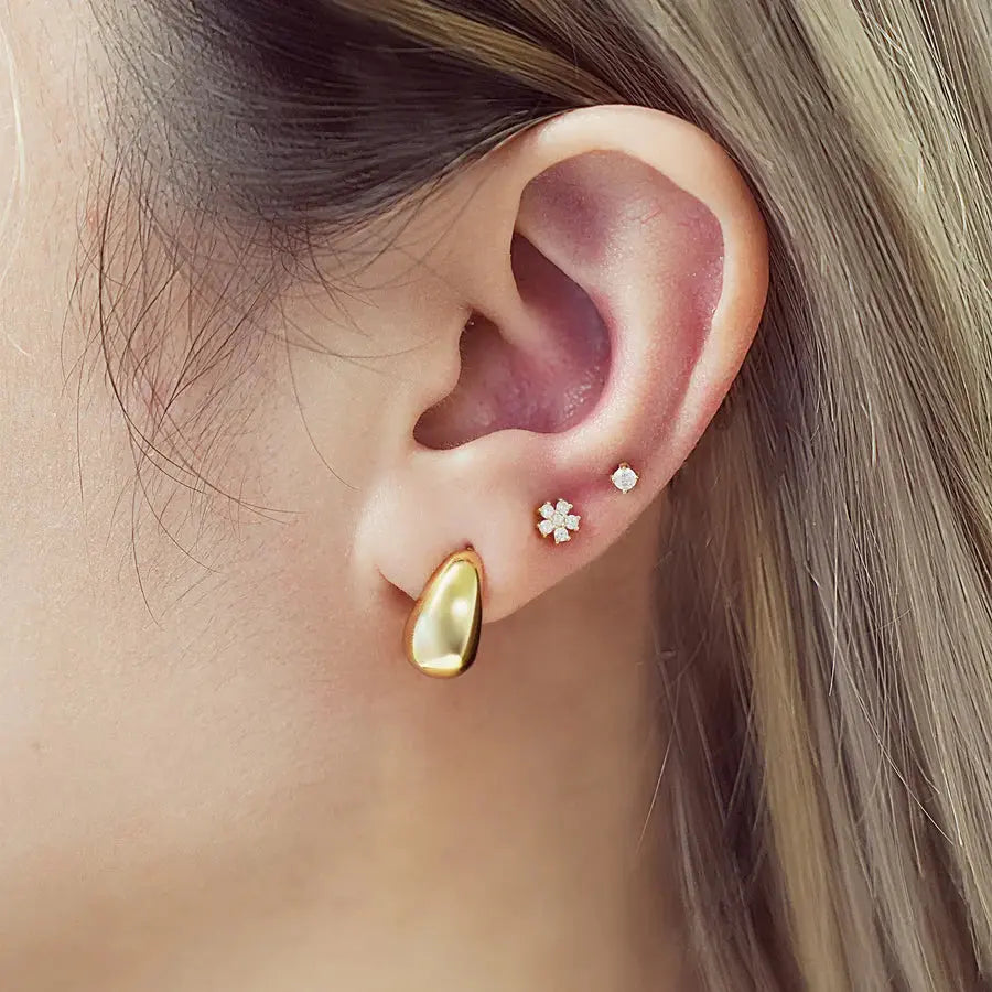 SC036-3M Butterfly Earrings in Gold Plated Silver