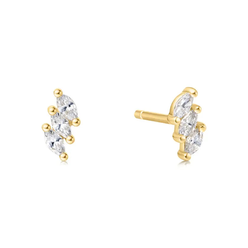 SC036-3M Butterfly Earrings in Gold Plated Silver