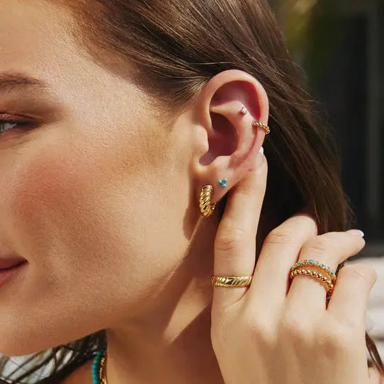 SC036-3M Butterfly Earrings in Gold Plated Silver