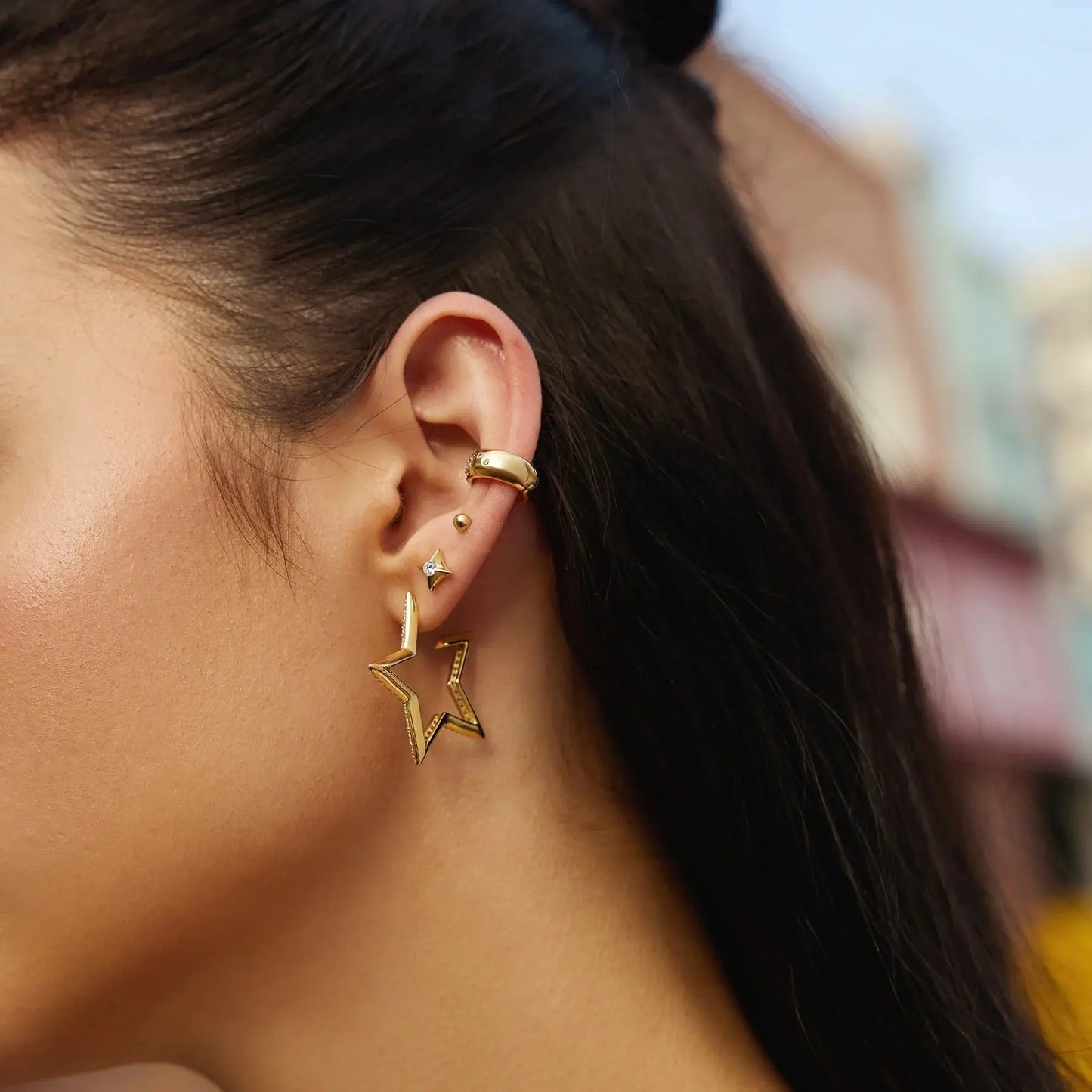 SC036-3M Butterfly Earrings in Gold Plated Silver