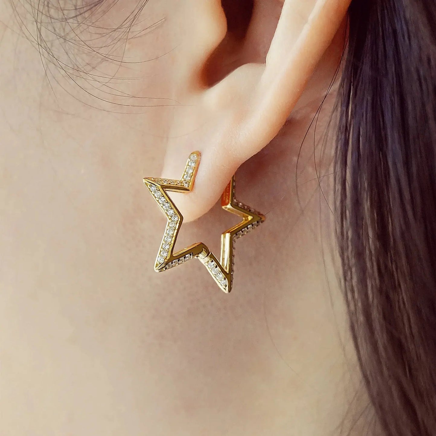 SC036-3M Butterfly Earrings in Gold Plated Silver