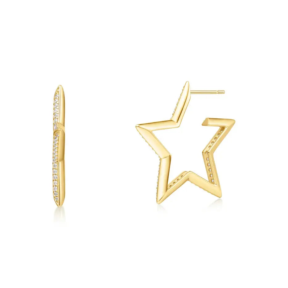 SC036-3M Butterfly Earrings in Gold Plated Silver