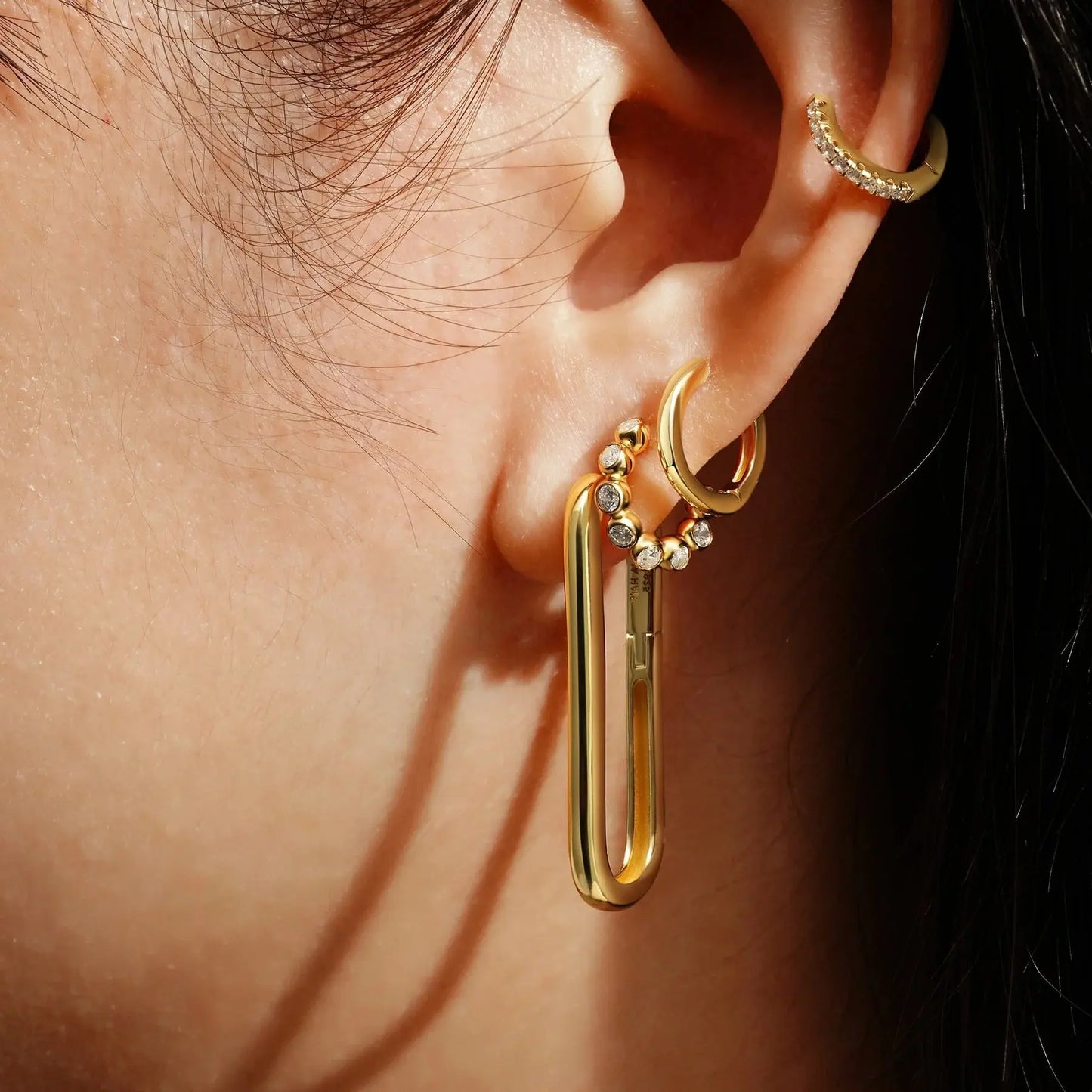 SC036-3M Butterfly Earrings in Gold Plated Silver