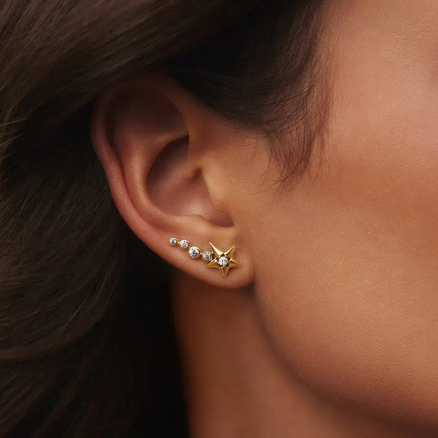 SC036-3M Butterfly Earrings in Gold Plated Silver