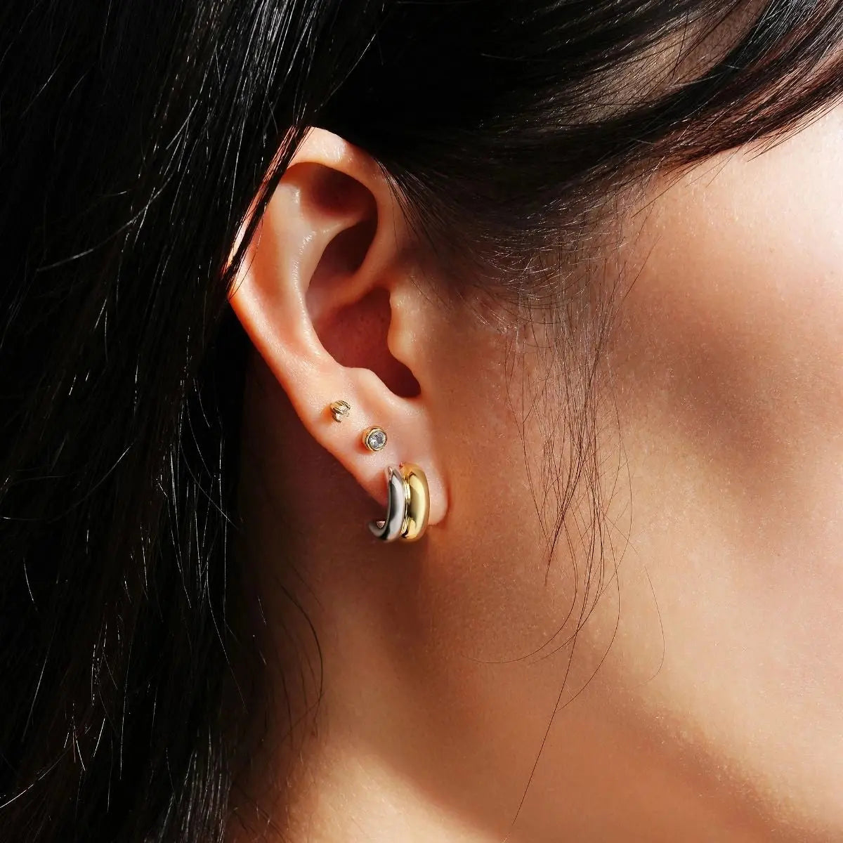 SC036-3M Butterfly Earrings in Gold Plated Silver