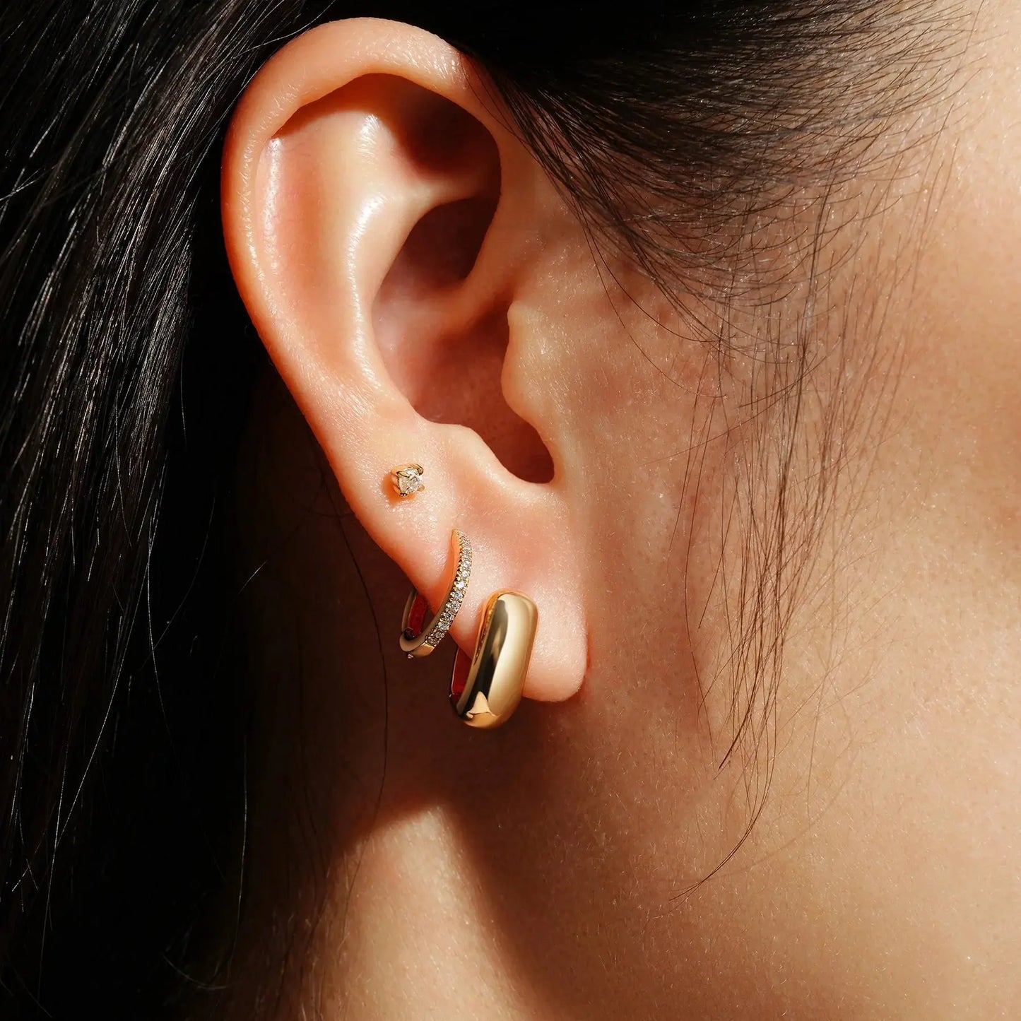 SC036-3M Butterfly Earrings in Gold Plated Silver