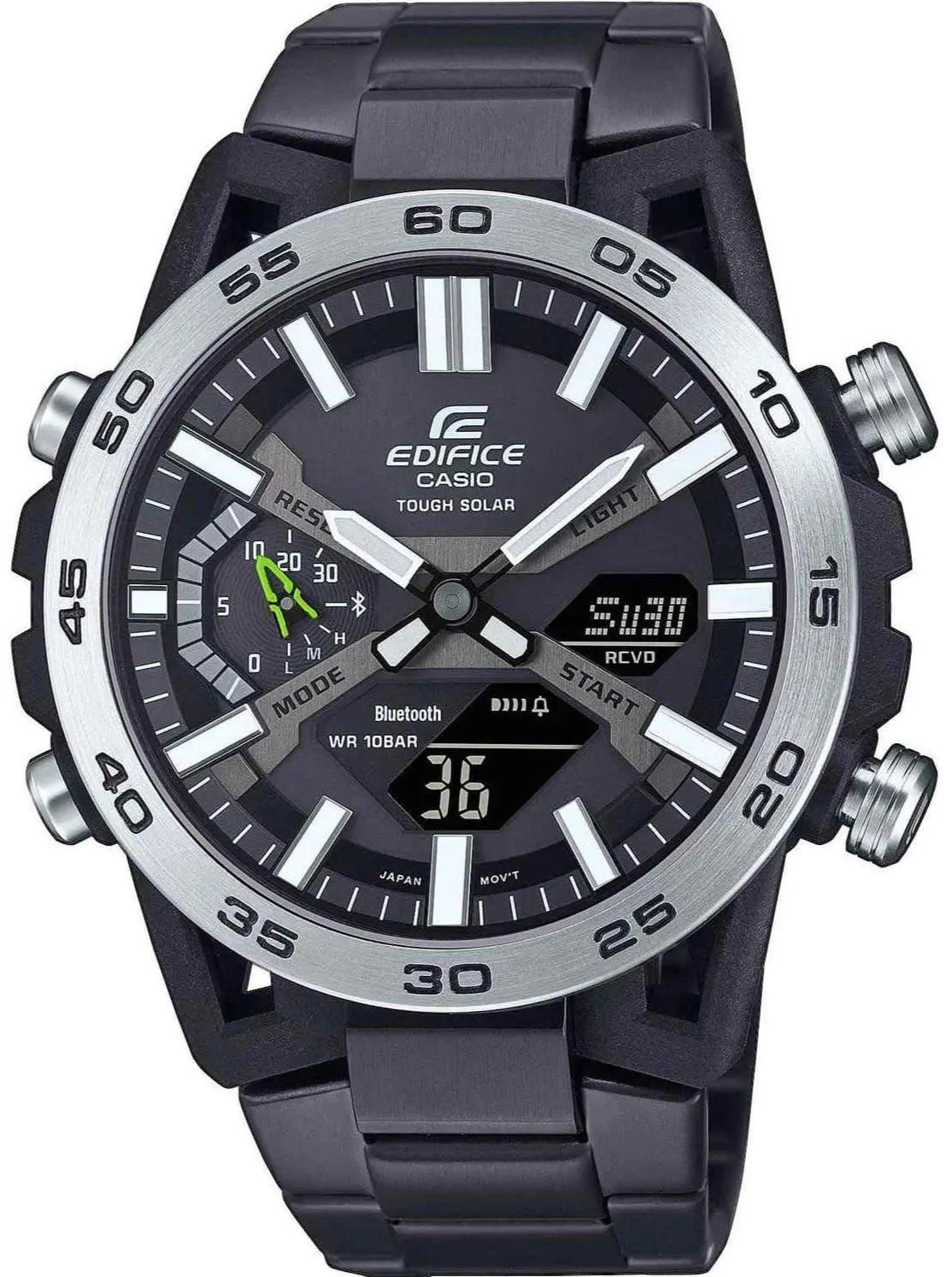 Casio ECB-2000DD-1AEF Edifice Solar Black Stainless Steel Bracelet