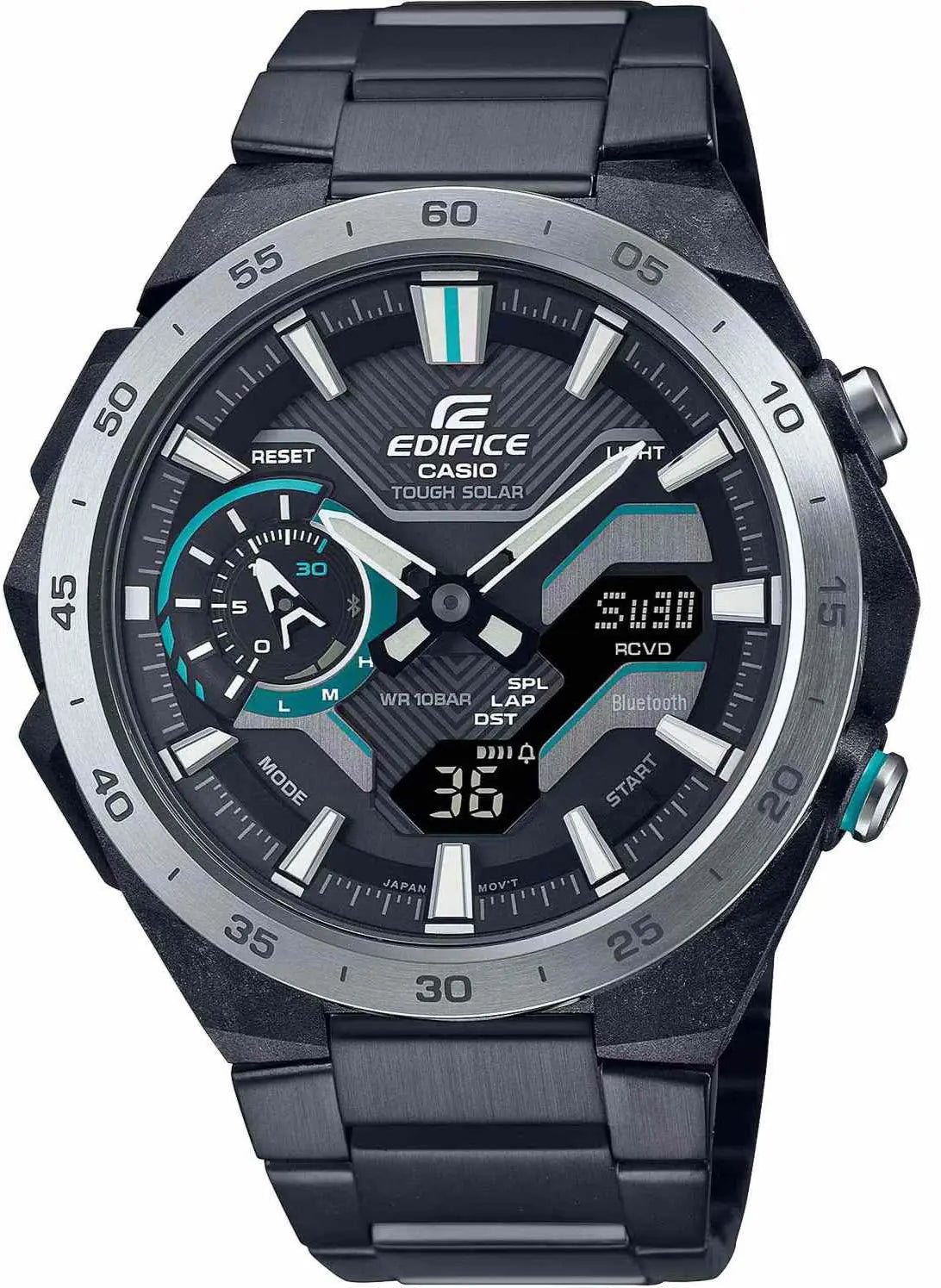 Casio ECB-2200DD-1AEF Edifice Solar Black Stainless Steel Bracelet