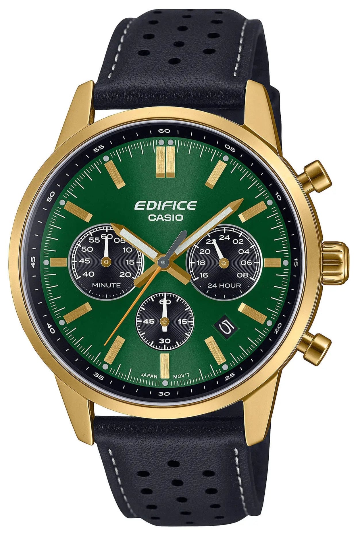 Casio EFR-575CL-3AEF Edifice Chronograph Black Leather Strap