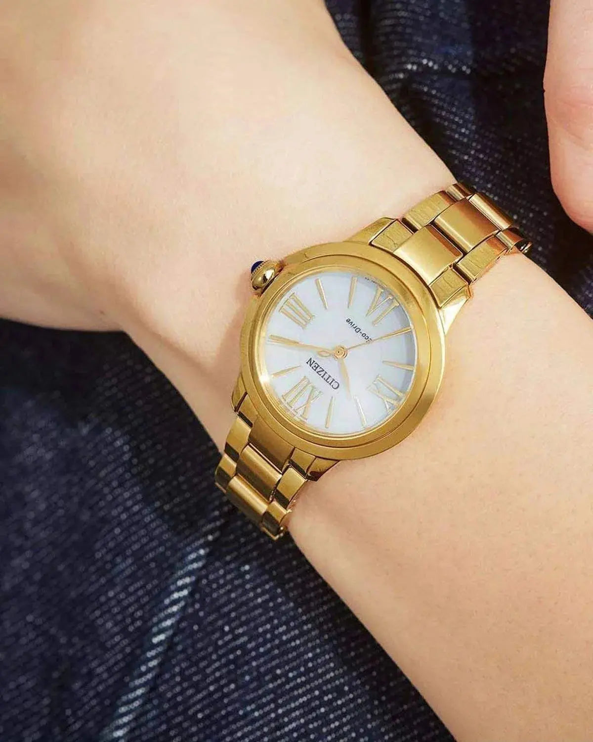 Citizen EM1160-58X Eco-Drive Gold Stainless Steel Bracelet